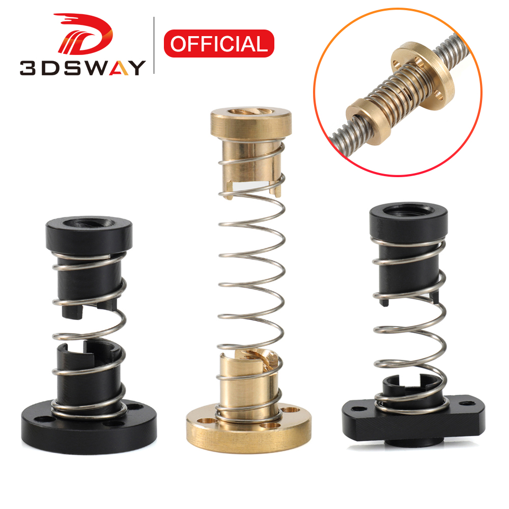 Lead Screw 8Mm - 3DSWAY T8 Anti-backlash Lead Screw Brass/POM