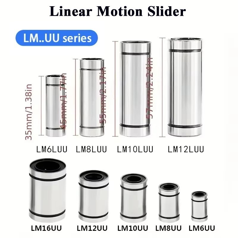 Lm8Uu Bearing - 4/10pcs LM3UU LM4UU LM5UU LM6UU LM8UU