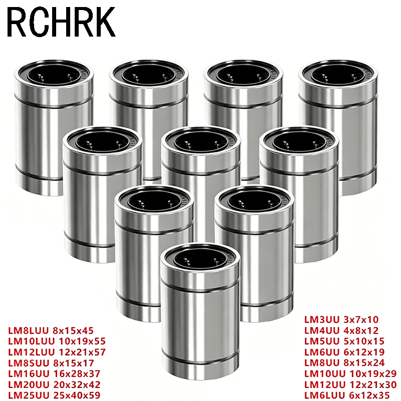 Linear Rod 8Mm - 4/10PCS LM8UU LM10UU LM16UU LM12UU Linear