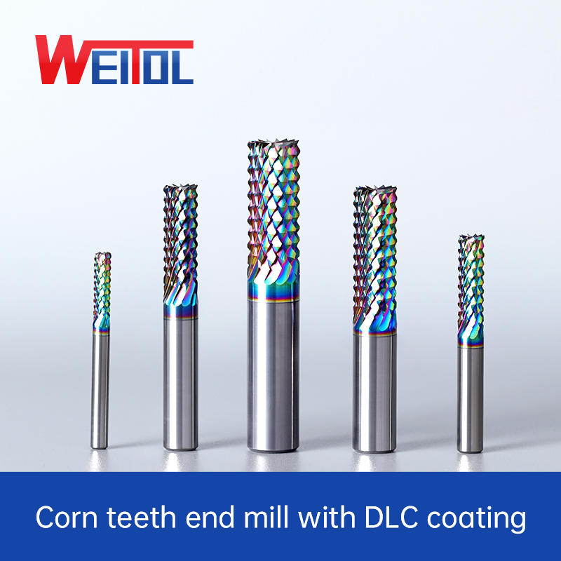 End Mill Set - WeiTol flat bottom carbide corn teeth