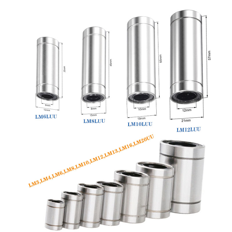 Lm8Uu Bearing - 4/10pc LM6UU LM8UU LM10UU LM8LUU LM6LUU