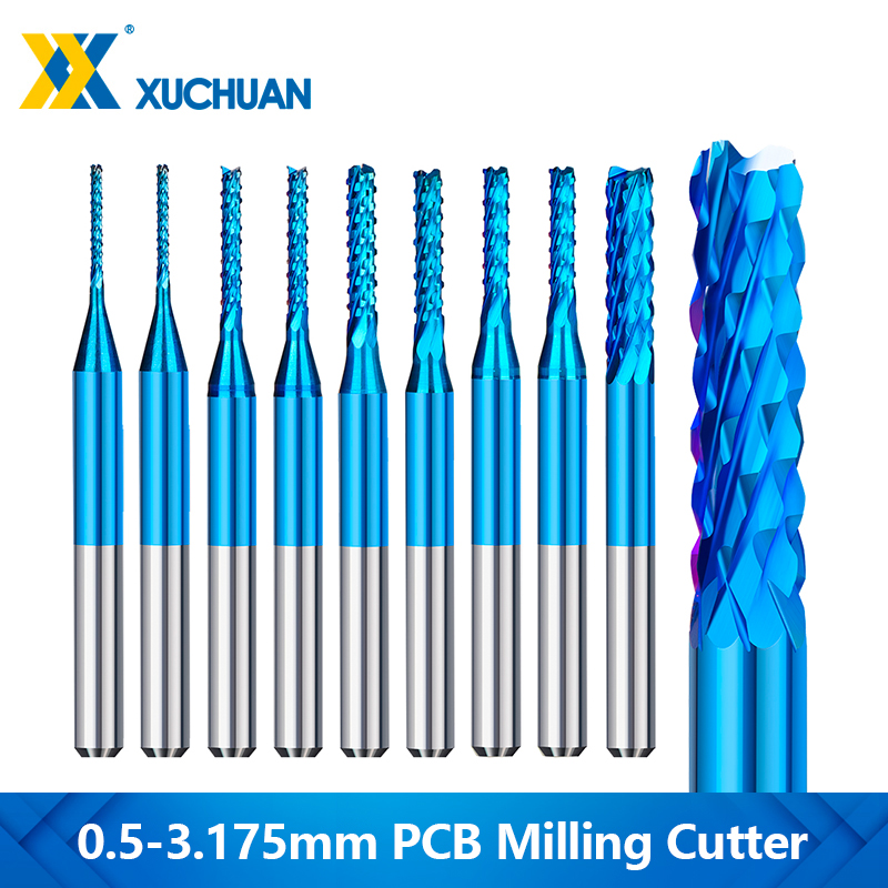 End Mill Set - CNC Corn End Mill 10pcs 0.5-3.175mm
