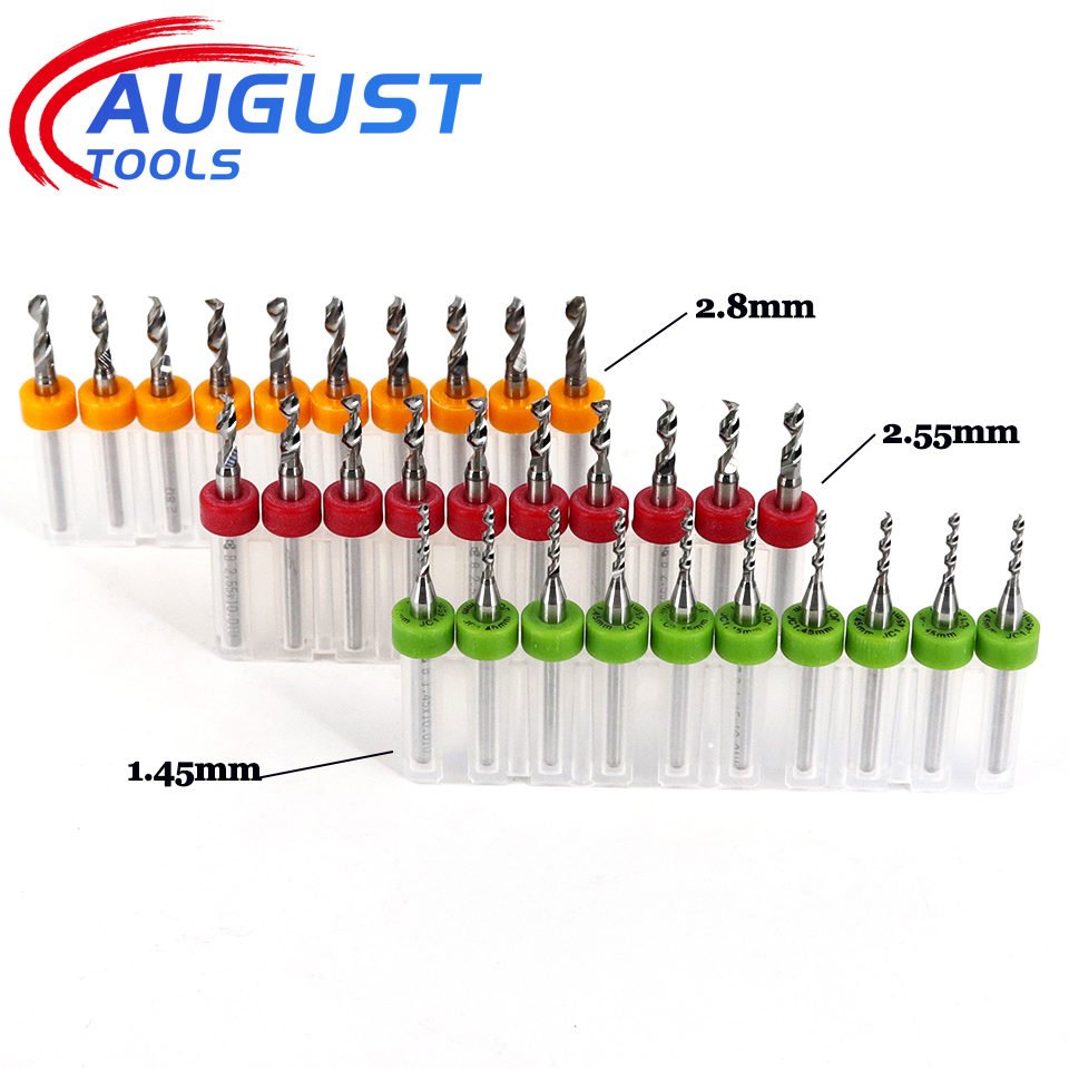 End Mill Set - 3.175mm Shank 10Pcs PCB Drill Bit