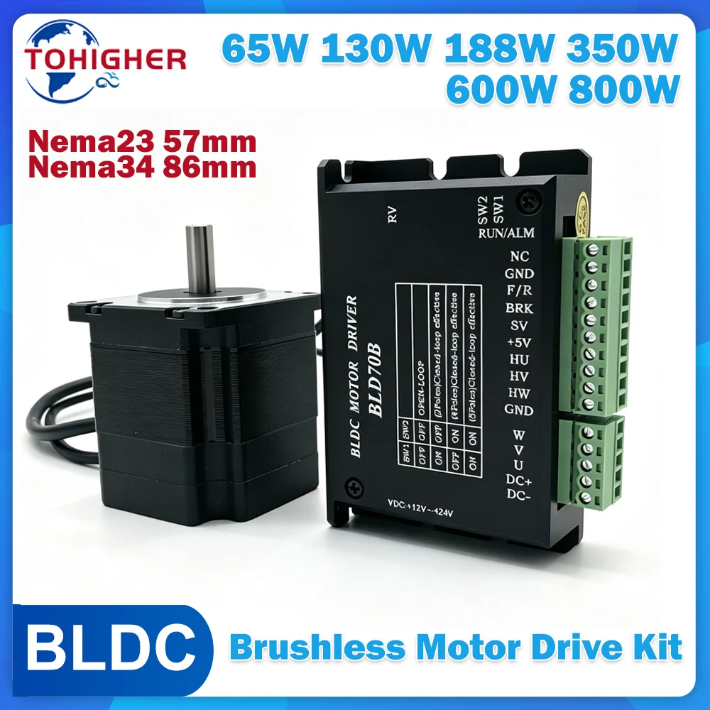 Nema23 Stepper - DC24V/48V AC220V Nema23 Nema34 Brushless Motor