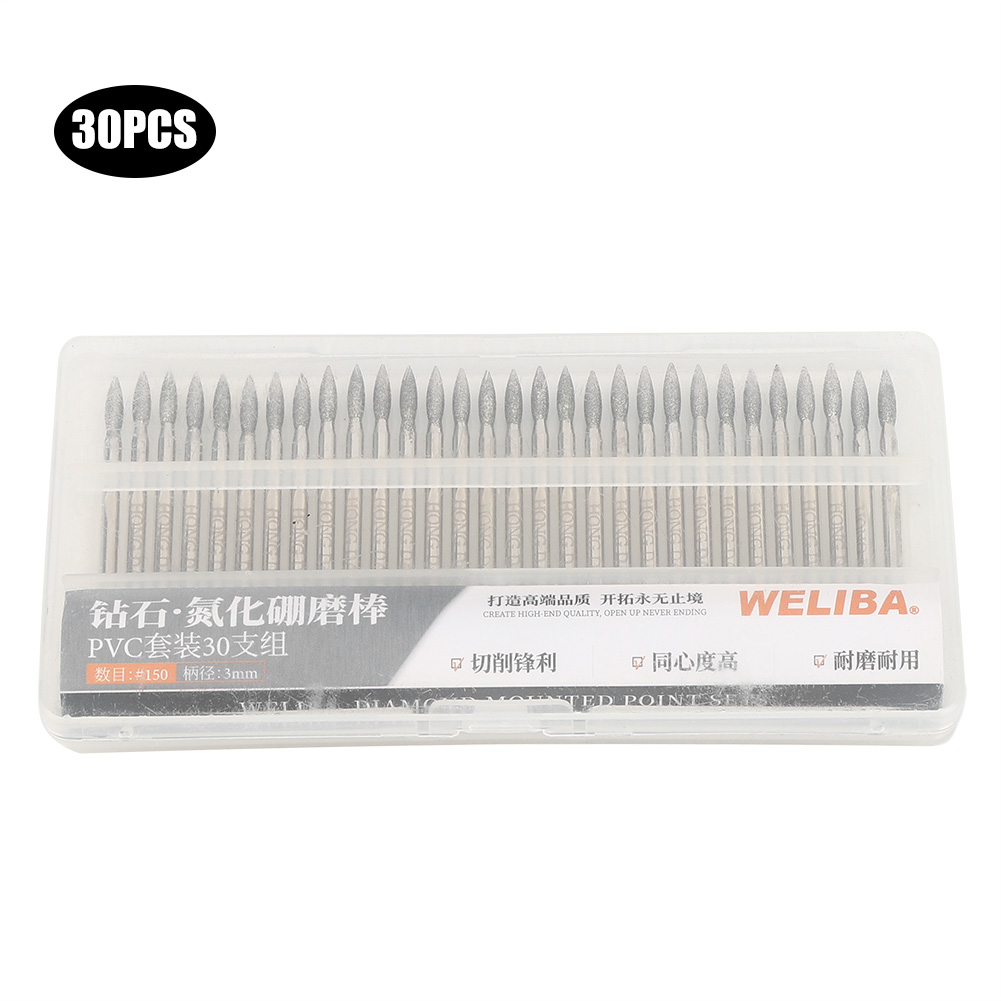 30pcs 150Grit Tip Diamond Grin - огляд і ціна Cnc Bits