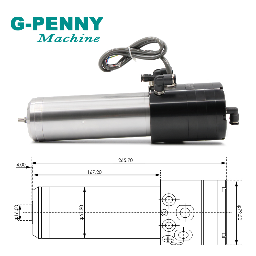 Water Cooled Spindle 1.8kw 220 - огляд і ціна Water Cooled Spindle