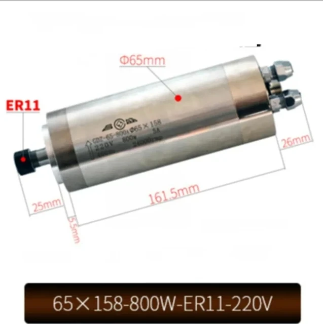 65X158-800W-ER11-220V CNC Wate - огляд і ціна Water Cooled Spindle