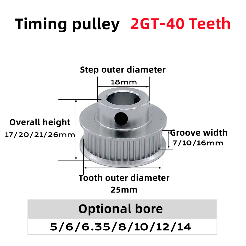 2GT 2M 40Teeth GT2 40T Timing  - огляд і ціна Gt2 Belt