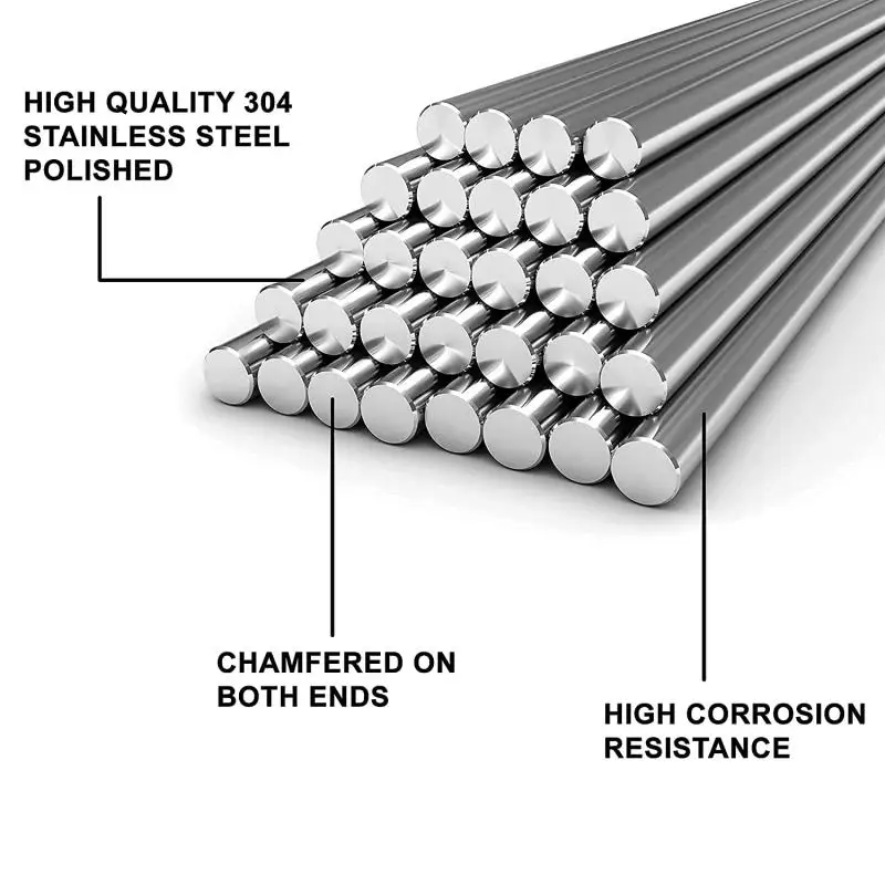 10/25Pc Stainles Steel Solid R - огляд і ціна Linear Rod 8Mm