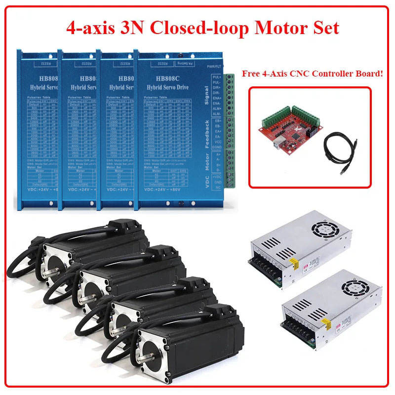 4 Axis Nema 23 Closed Loop Ste - огляд і ціна Nema23 Stepper