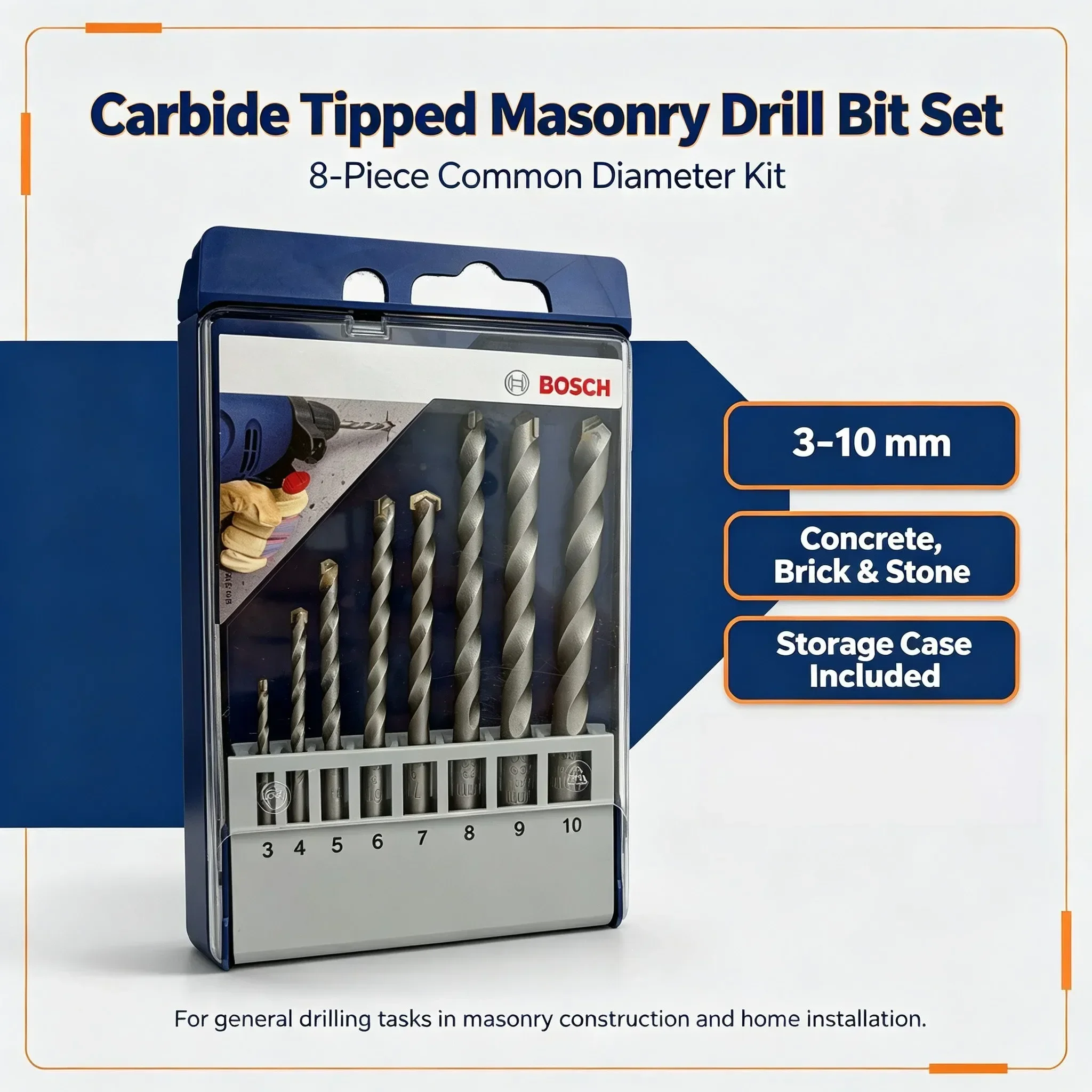 1-8Pcs/lot Bosch Professional  - огляд і ціна Drill Bit Set