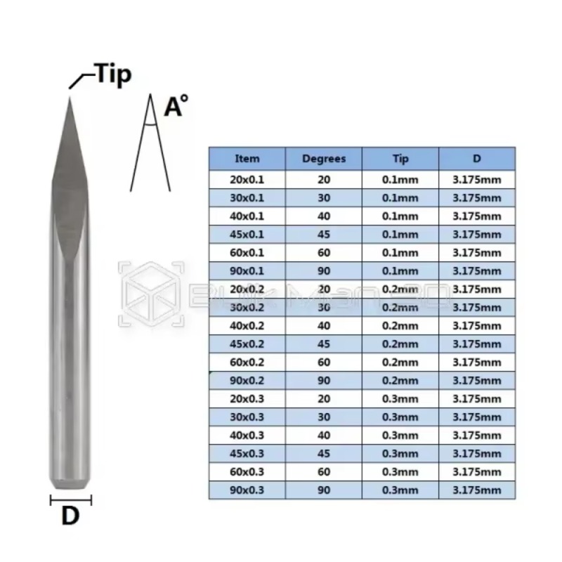 10pcs/set 3 Edge l Engraving B - огляд і ціна Cnc Bits