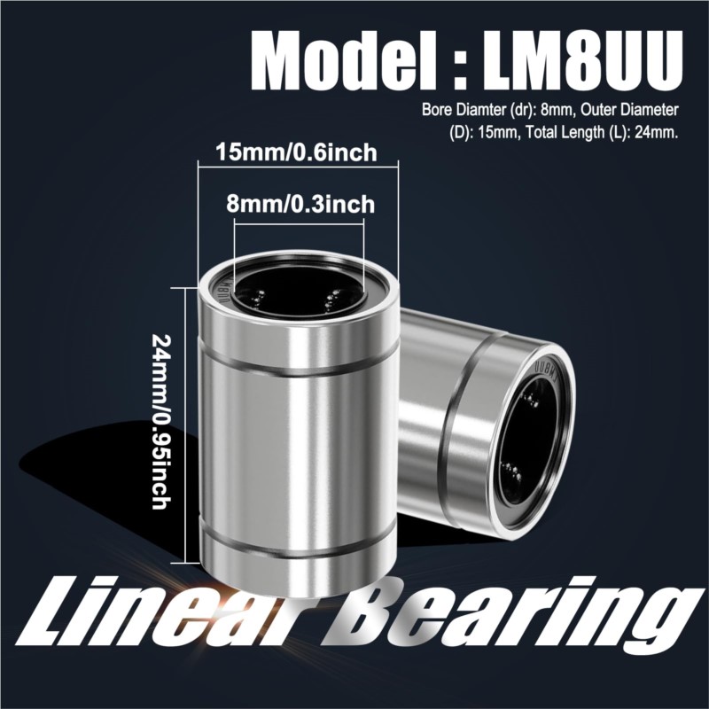 4/10PCS LM8UU LM10UU LM16UU LM - огляд і ціна Linear Rod 8Mm