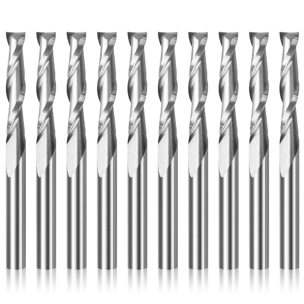10pcs 3.175 1/8 Shank 2 Flutes - огляд і ціна End Mill Set