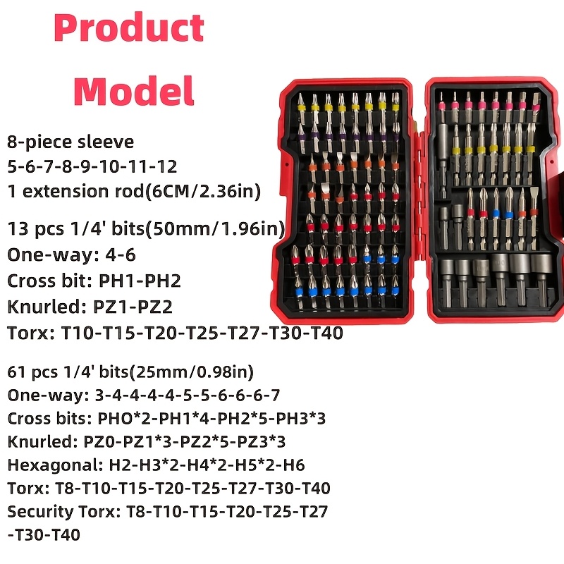 83Pcs Screwdriver Bit Set Impa - огляд і ціна Drill Bit Set