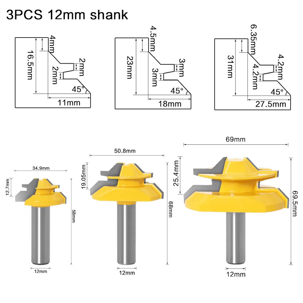 12mm 1/2' Shank Miter 45 Degre - огляд і ціна End Mill Set