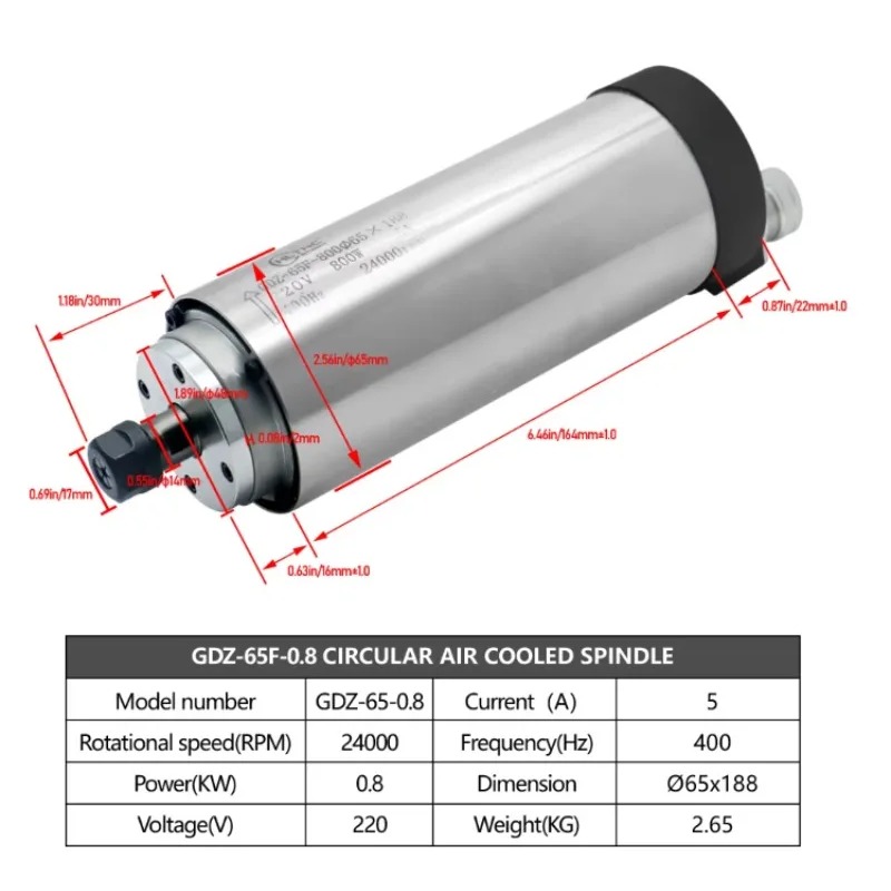 24000RPM Round Water‑Cooled Sp - огляд і ціна Spindle Motor