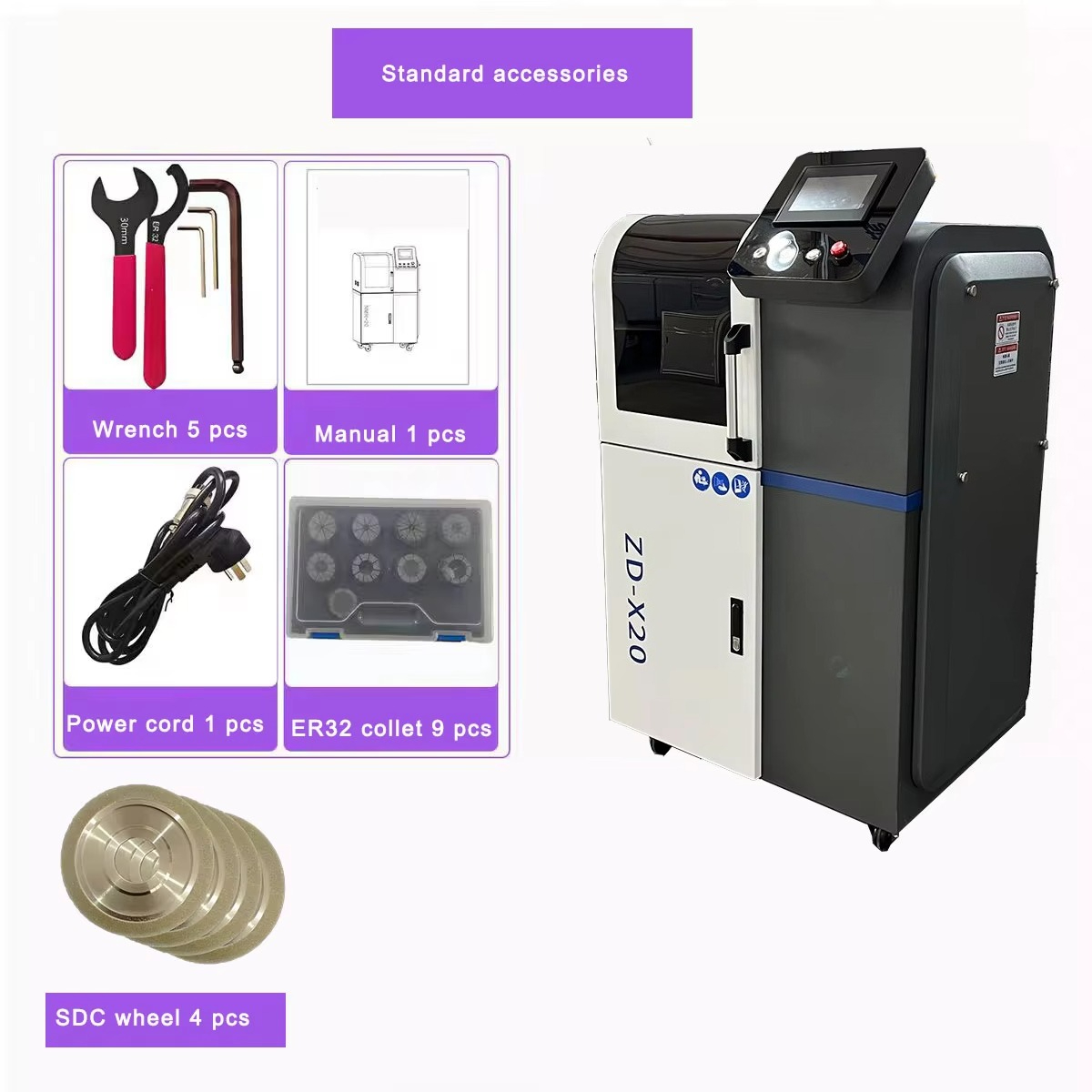 CNC End Mill Sharpener ZD-X20  - огляд і ціна End Mill