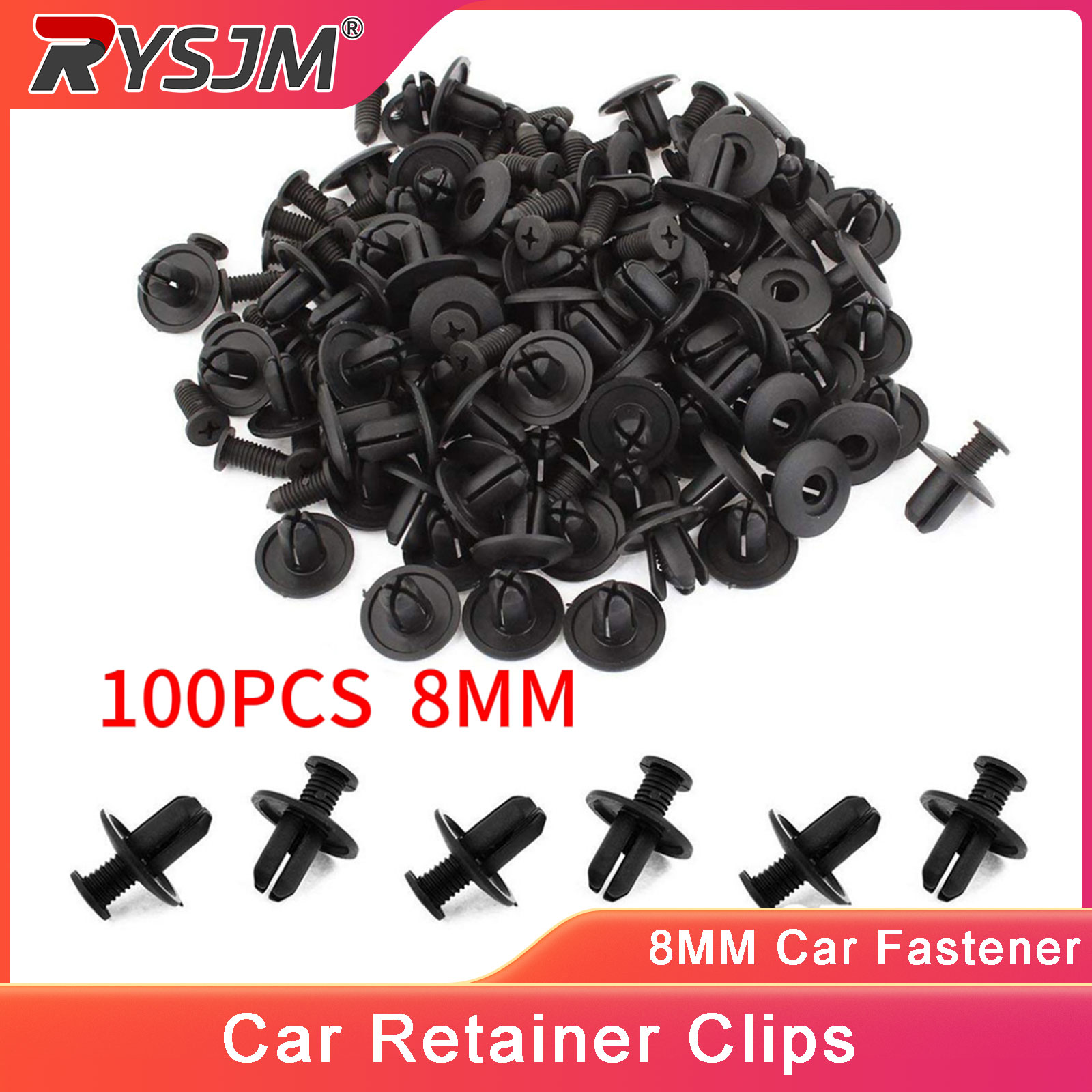 8MM 100PCS Car Plastic Rivets  - огляд і ціна Lead Screw 8Mm