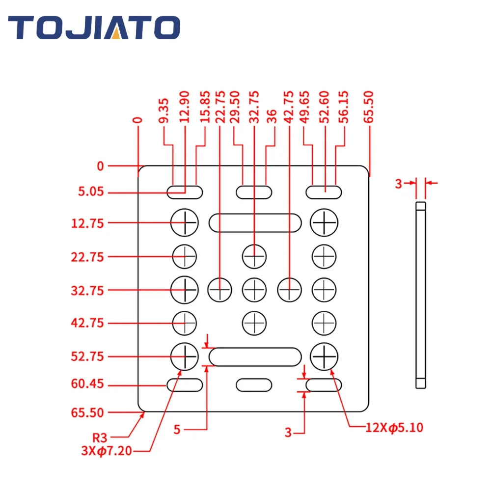 Tojiato V Gantry Plate X-Axis  - огляд і ціна V Slot Wheel