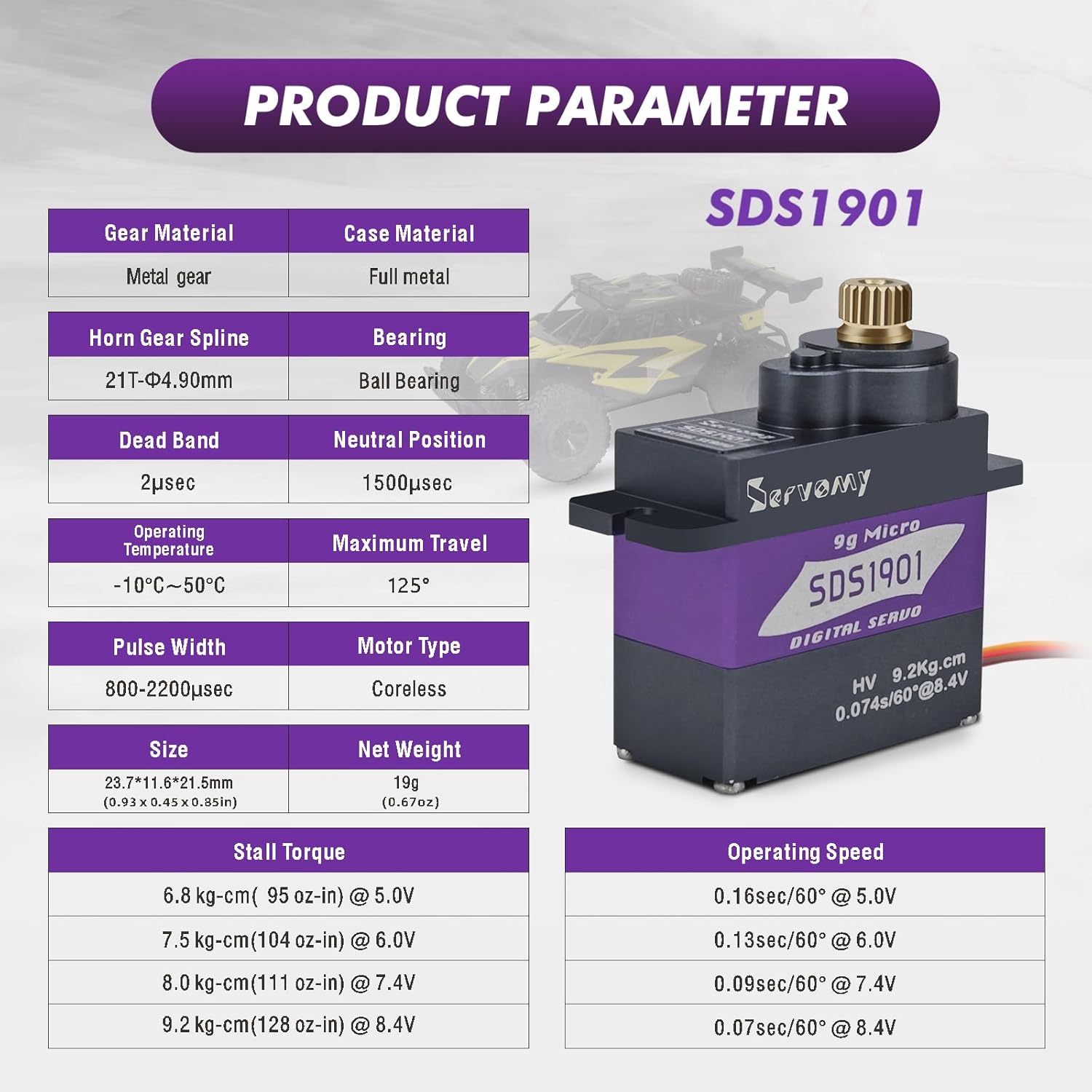 SERVOMY-SDS1901 Digital 9G Mic - огляд і ціна Servo 9G