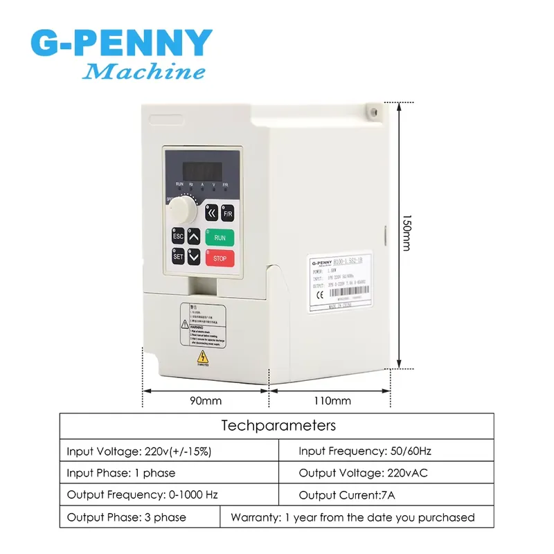 Gpenny 1.5kw ER16 D80mm Water  - огляд і ціна Spindle Motor