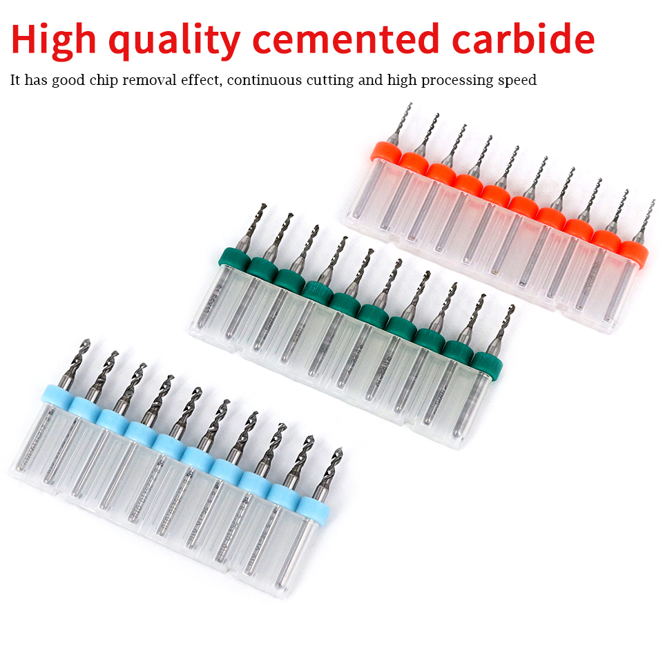 3.175mm Shank 10Pcs PCB Drill  - огляд і ціна End Mill Set