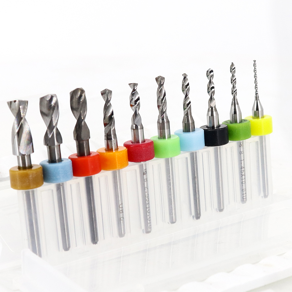 3.175mm Shank 10Pcs PCB Drill  - огляд і ціна End Mill Set