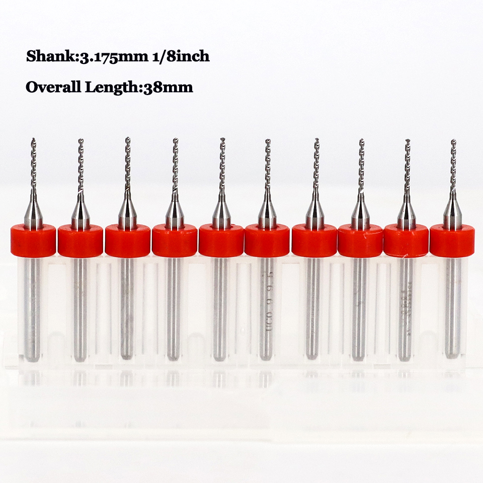 3.175mm Shank 10Pcs PCB Drill  - огляд і ціна End Mill Set
