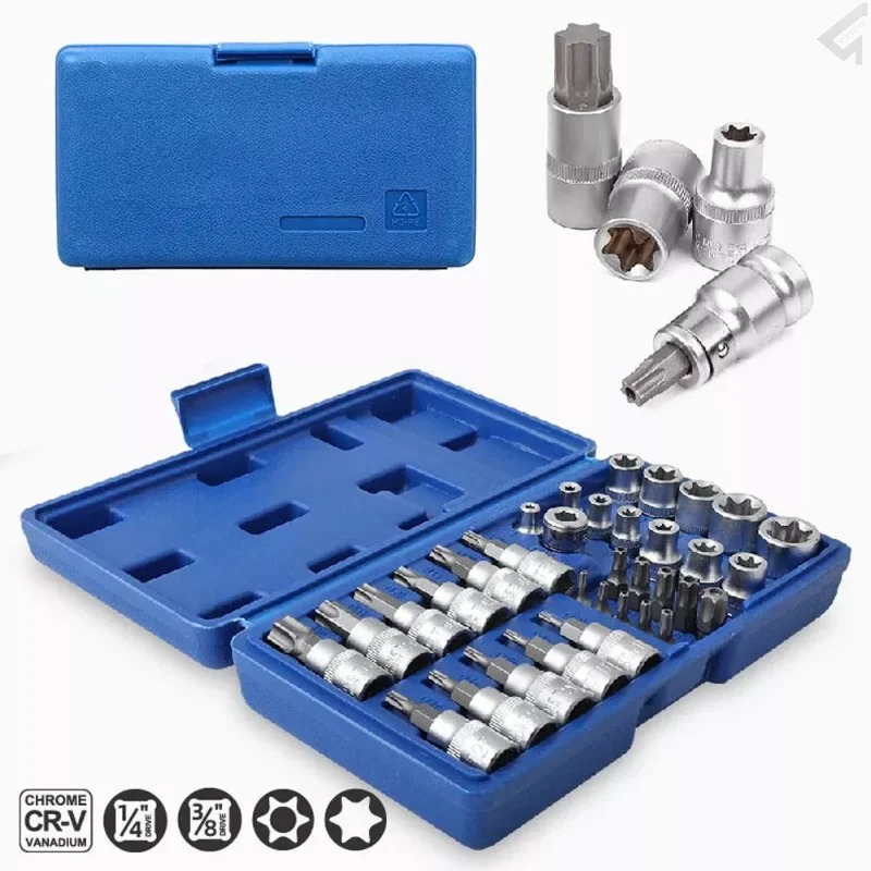 TRD For 34Pcs Torx Star Socket - огляд і ціна Cnc Bits