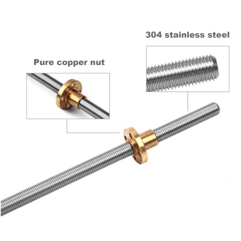 2PCS T8 Lead Screw Tr8 Lead 2m - огляд і ціна Lead Screw 8Mm