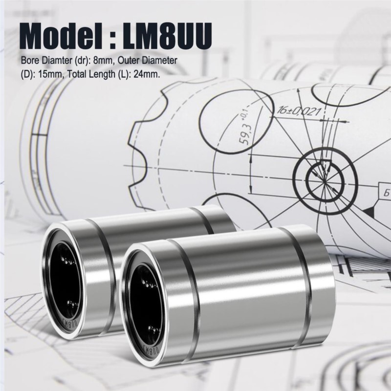 4/10PCS LM8UU LM10UU LM16UU LM - огляд і ціна Lm8Uu Bearing
