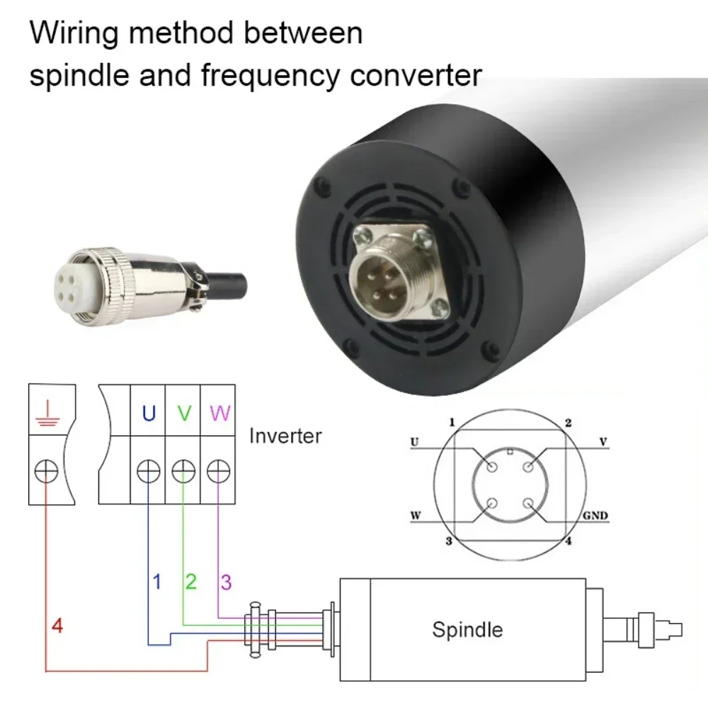 800W 1.5KW 2.2KW CNC Air Coole - огляд і ціна Water Cooled Spindle